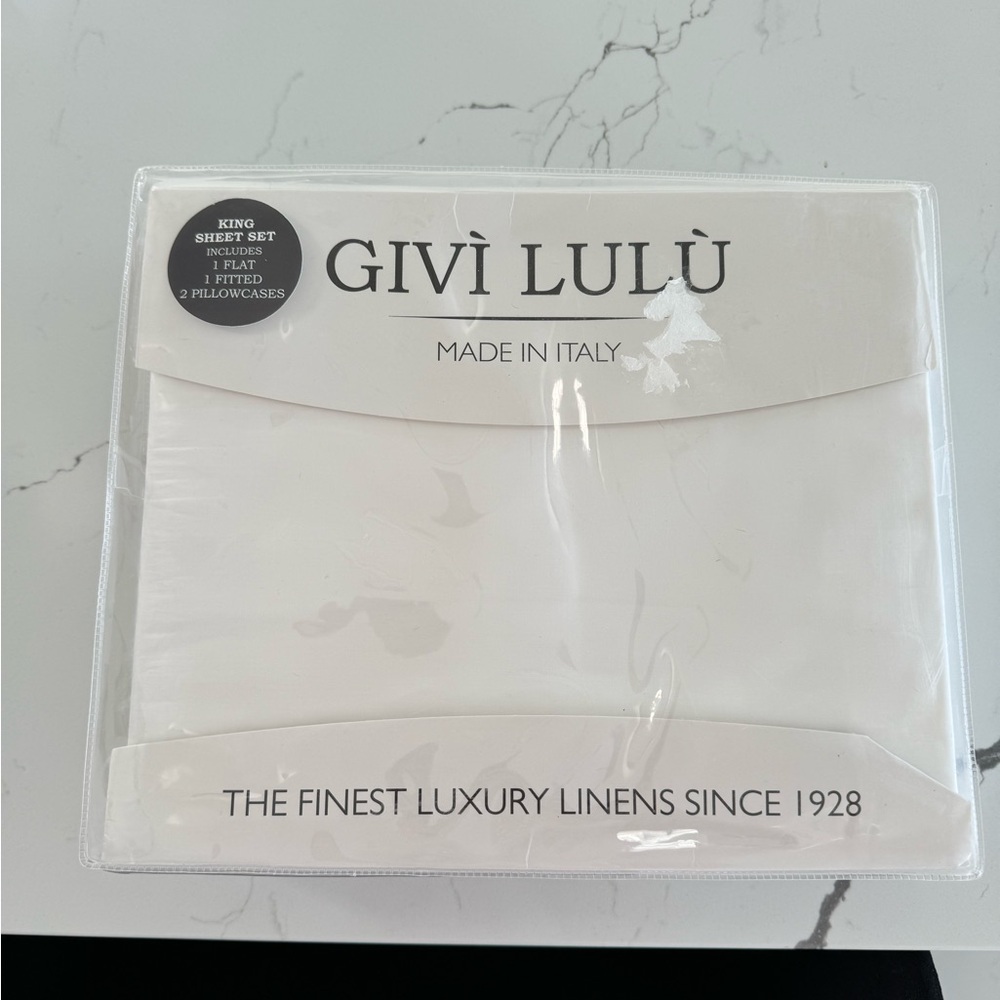 NWT Givi Lulu King FLAT SHEET ONLY White